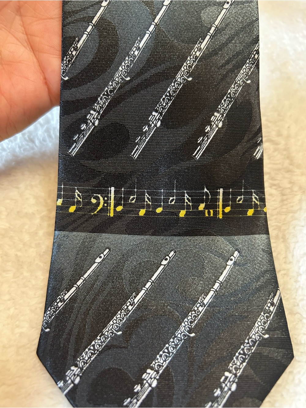 🎁3 for $30 - Musical Flute Pattern Tie